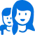 A blue icon of a person symbolizing let us help you connect with your audience.